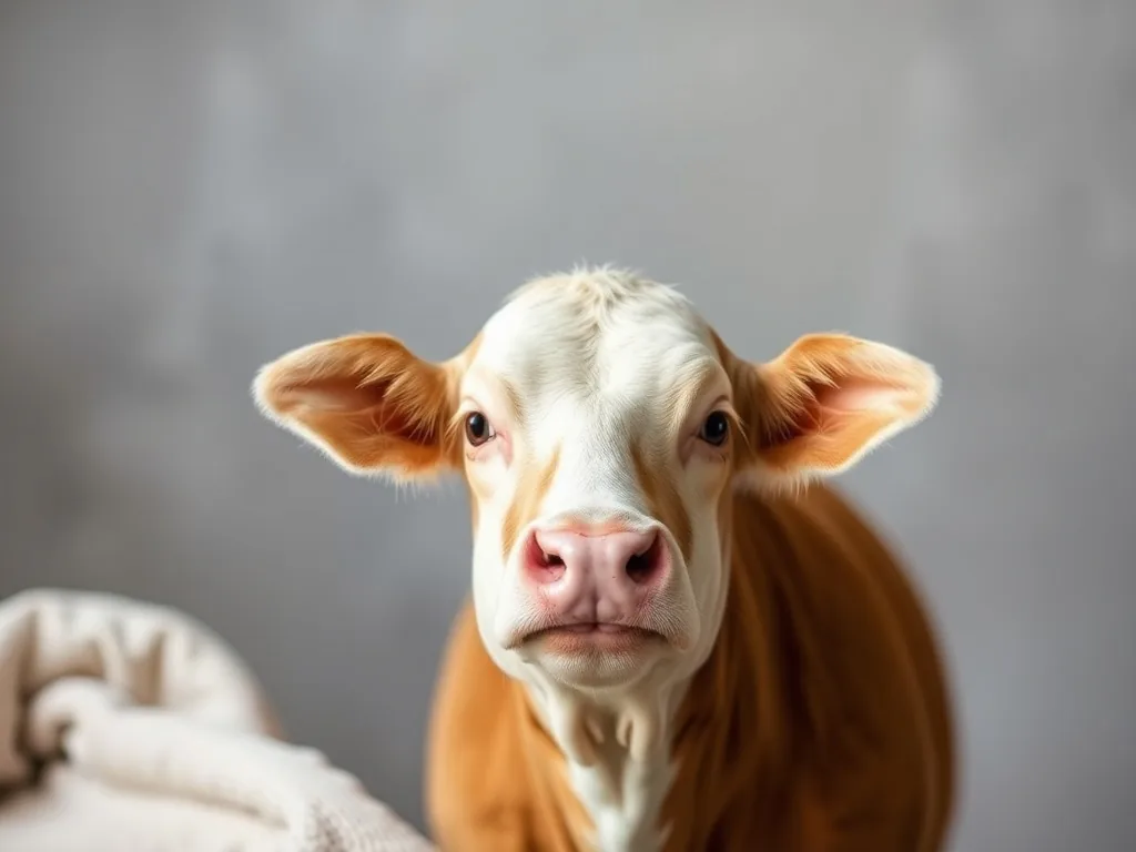 Une vache de race Charolaise dans un pré verdoyant, étiquette d’identification à l’oreille, entourée d’herbe haute.