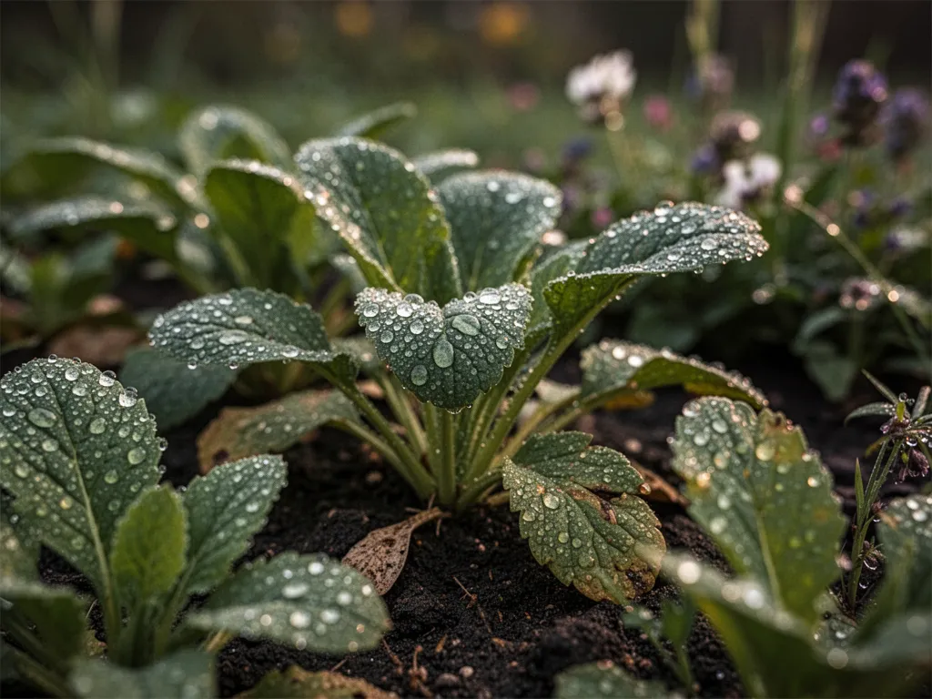 Échantillons de matériaux pour jardin alignés sur un établi : bois, pierre, geotextile