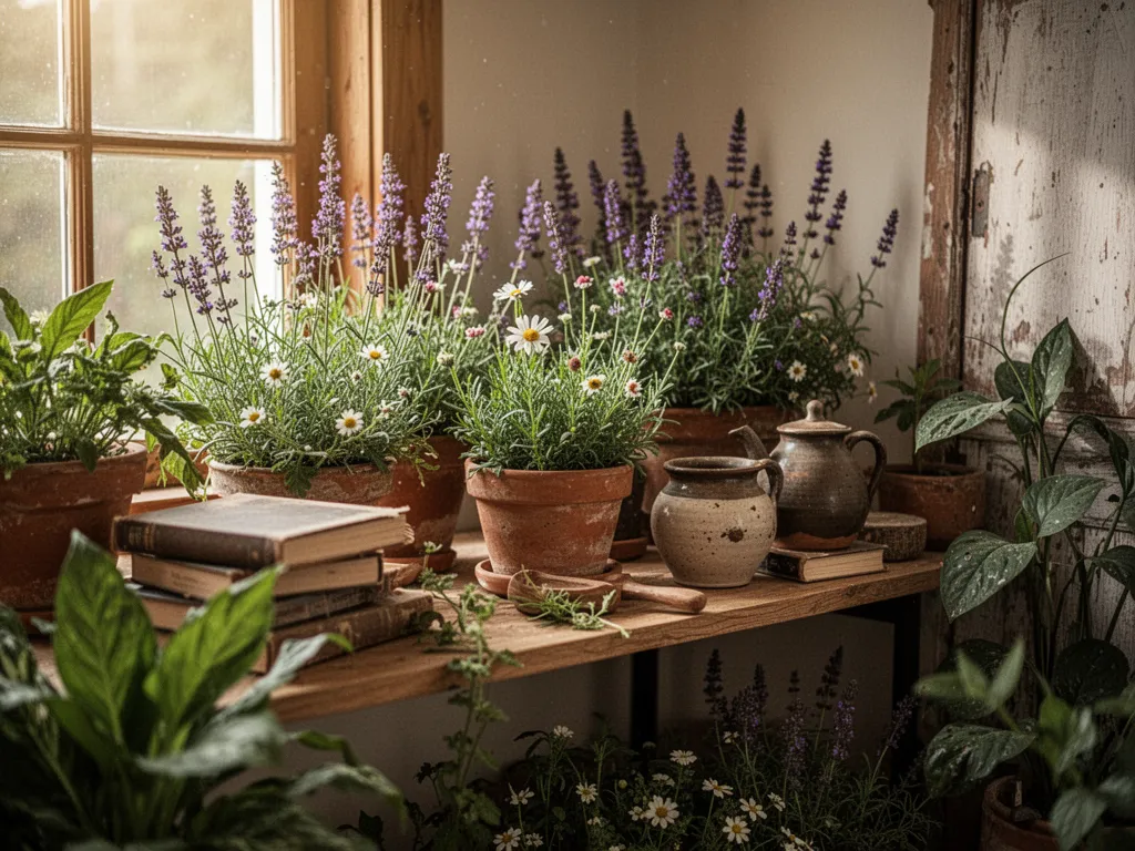 Massif de fleurs et feuillage varié de plantes vivaces au printemps